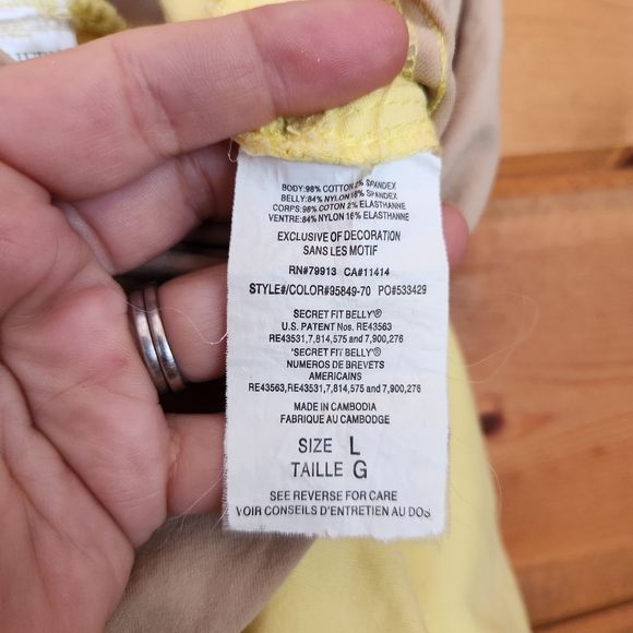 Motherhood Maternity Jean Secret Fit Belly Tummy Control Straight Crop Sz L X26" - Picture 8 of 8